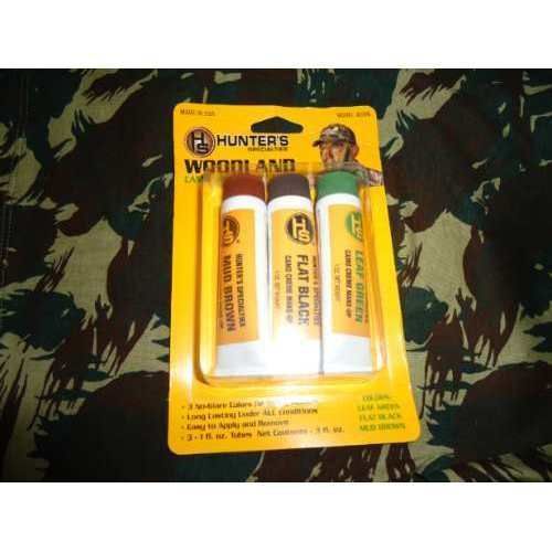 KIT CAMUFLAGEM TIPO BISNAGA 3 CORES - SEM BRILHO - HUNTERS